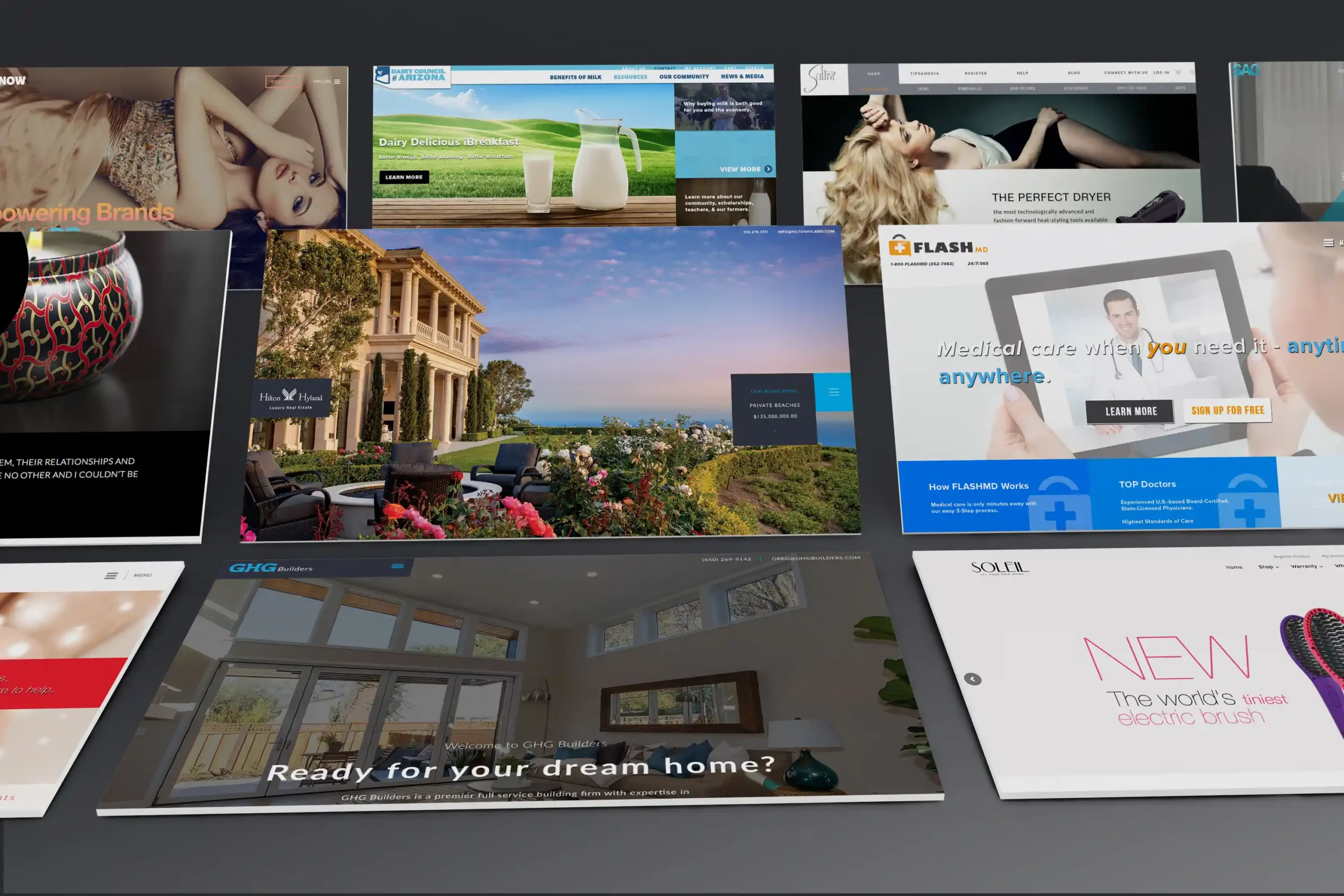 Portfolio of websites created by We Optimize Sales